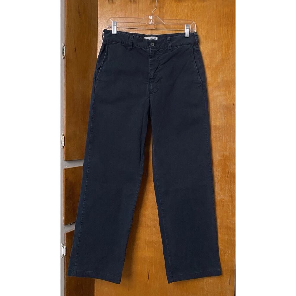 Nili Lotan USA Women's Navy Straight Leg Cotton Chino Pants Issue 2609988 Sz 2
